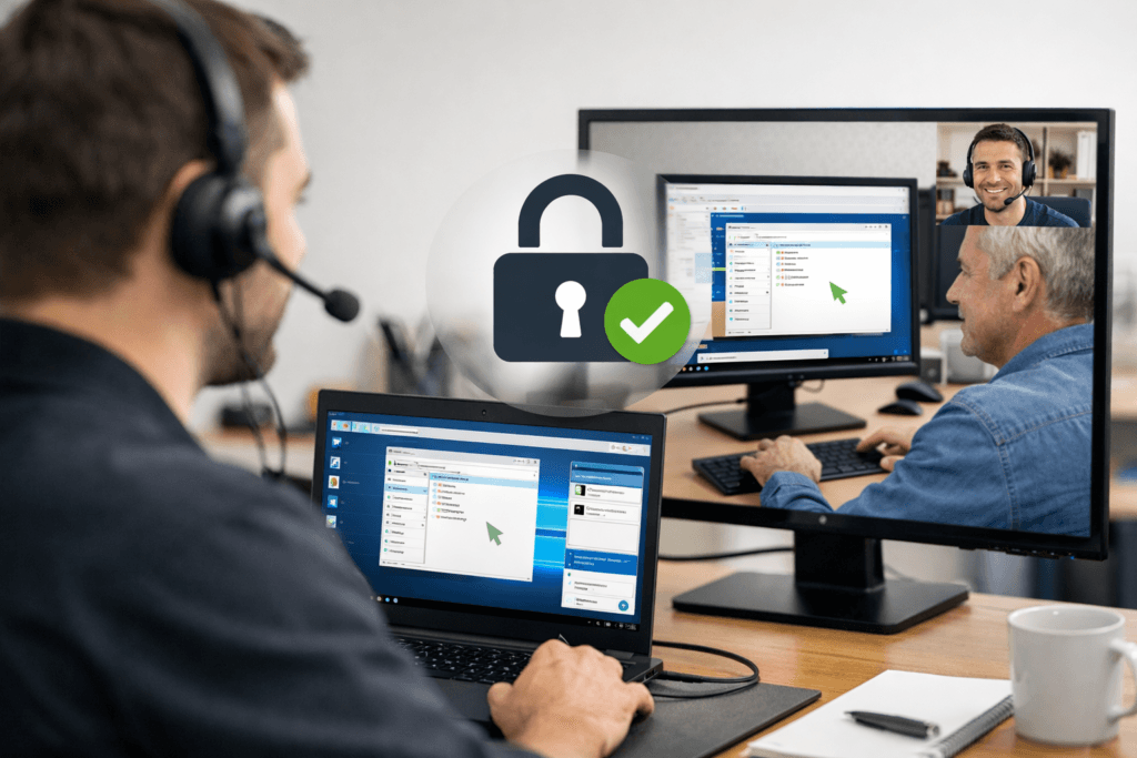 assistance informatique à distance sur ordinateur