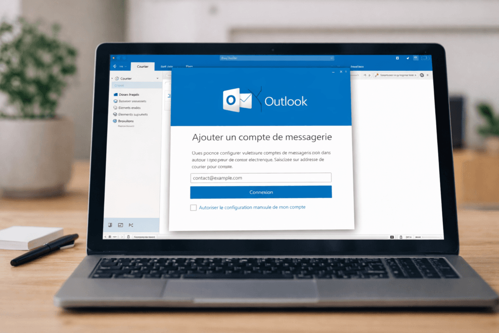 Image d'un ordinateur sous Outlook